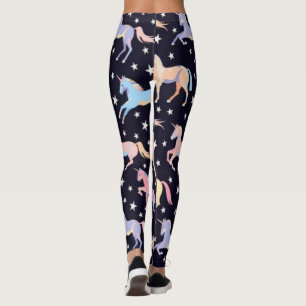 Diva Style Einhorndruck auf Schwarz-Leggings-Desig Leggings