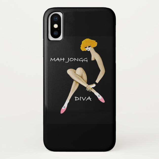Diva-Telefon-Kasten Milliamperestunde Jongg Case-Mate iPhone Hülle (Rückseite)
