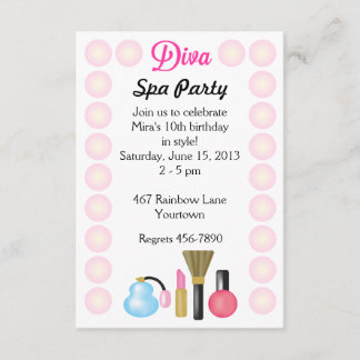 Diva Wellness-Center Party Einladungen