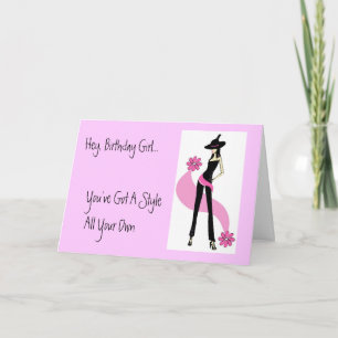 Diva with Style Birthday Card Karte