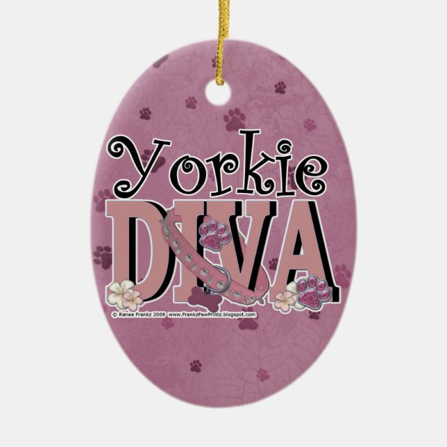 DIVA Yorkshires Terrier Keramikornament (Vorne)