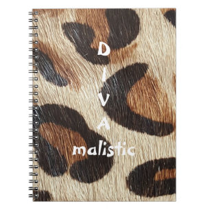 DIVAmalistic Leopard Print Notebook Notizblock
