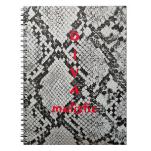 DIVAmalistic Snakeskin Print Notebook Notizblock