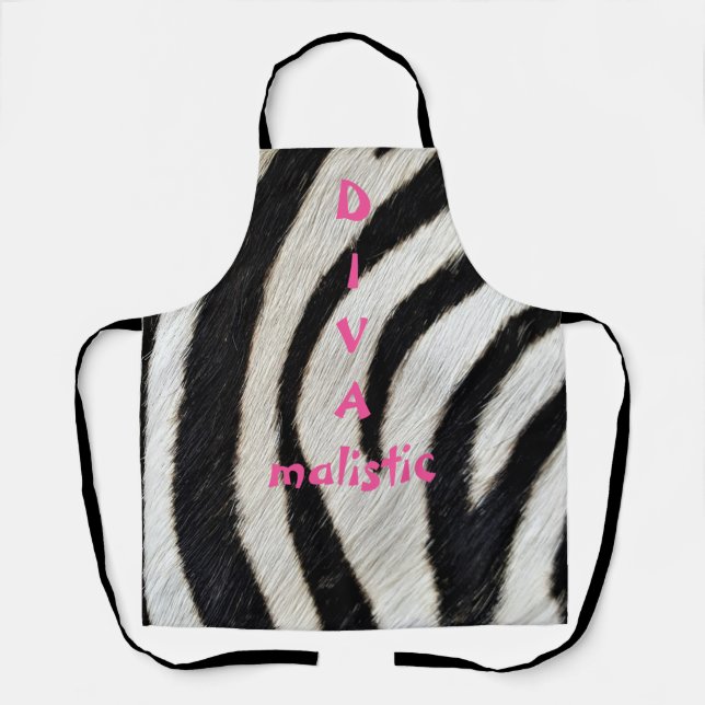 DIVAmalistic Zebra Print Schürze (Vorderseite)