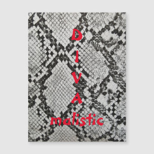 DIVAmalistische Snakeskin Print-Magnetkarte Magnetkarte