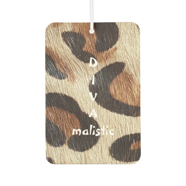 DIVAmalistischer Leopard Print Air Freshener Autolufterfrischer (Vorderseite)