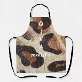 DIVAmalistischer Leopard Print All-over-Schürze Schürze