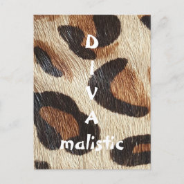 DIVAmalistischer Leopard Print Postcard Postkarte