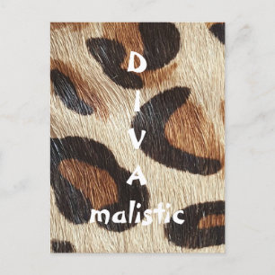 DIVAmalistischer Leopard Print Postcard Postkarte