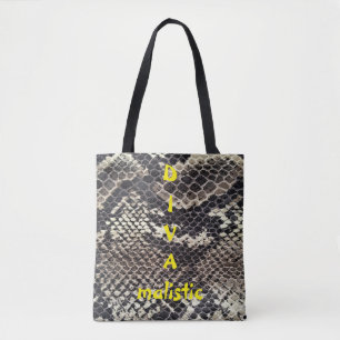 DIVAmalistisches Brown Snakeskin Drucktasche
