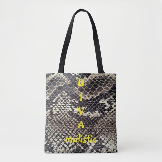 DIVAmalistisches Brown Snakeskin Drucktasche (Vorderseite)