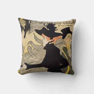 Divan Japonais Toulouse-Lautrec Vintage Kunst Kissen