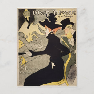 Divan Japonais Toulouse-Lautrec Vintage Kunst Postkarte