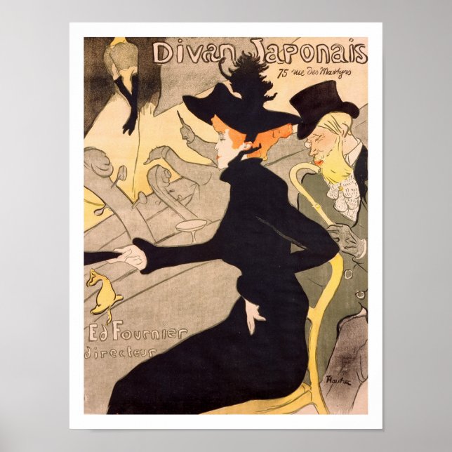 Divan Japonais von Toulouse-Lautrec Poster (Vorne)