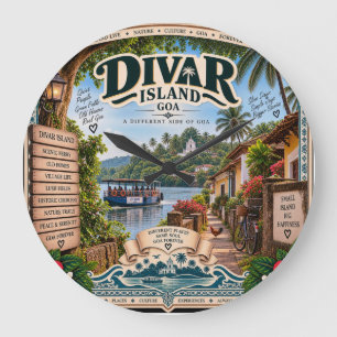 Divar-Insel — Juwel des Mandovi-Flusses 🏝️ Große Wanduhr