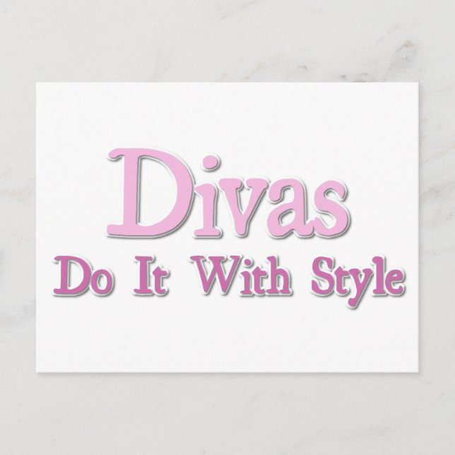 Divas machen es mit Stil Postkarte (Vorderseite)