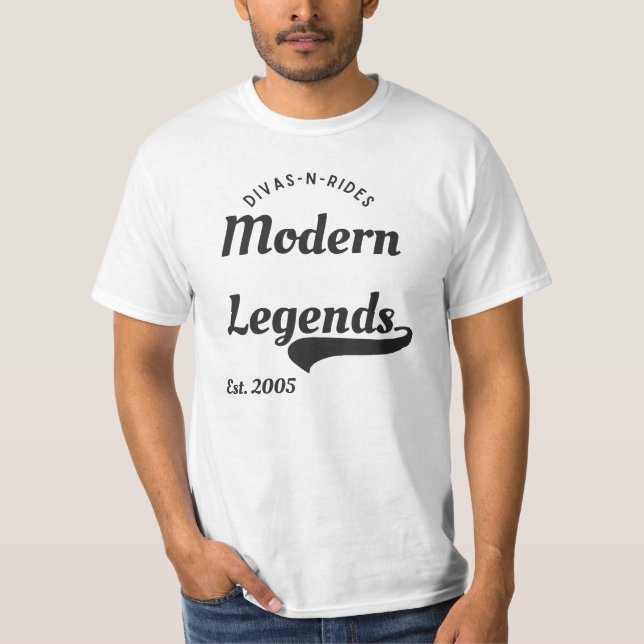 Divas-N-Rides Modern Legends Herren Basic T-Shirt (Vorderseite)