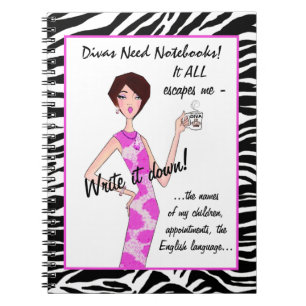 DIVAS NEED NOTEBOOKS! It ALL Escapes Me! Notebook Notizblock