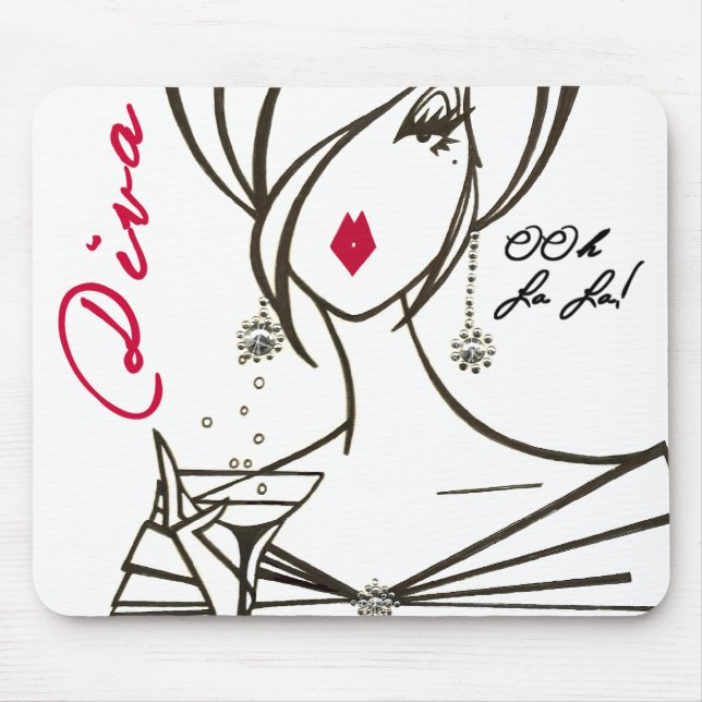 Divas-Regel! Mousepad - individuell angepasst - in (Vorne)
