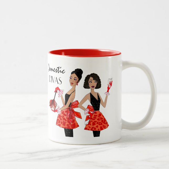 Divas-Tasse/American Divas Zweifarbige Tasse (Rechts)
