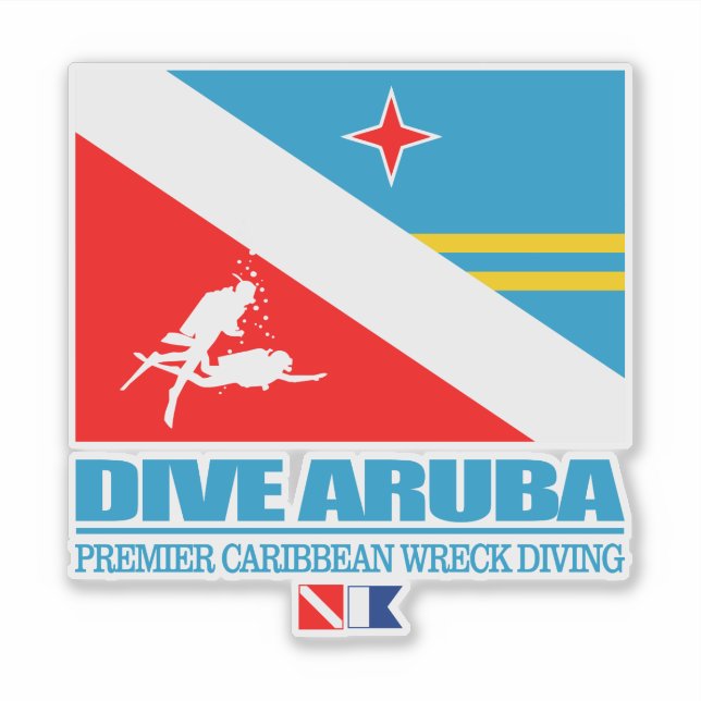Dive Aruba Aufkleber (Vorderseite)