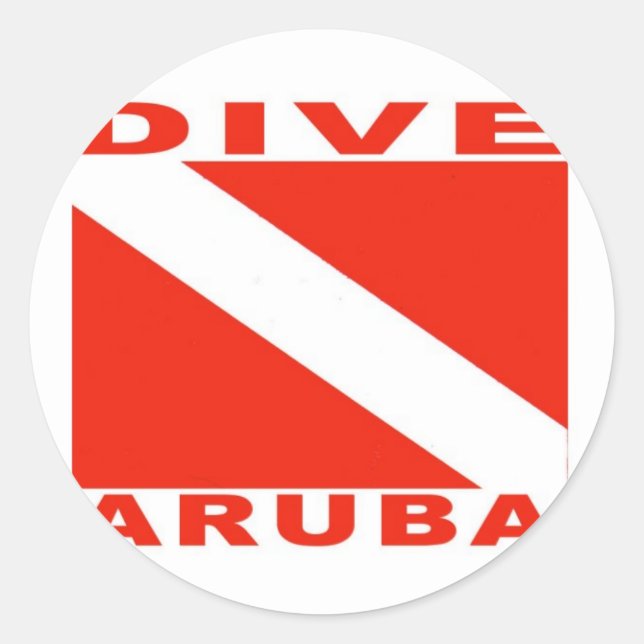 Dive Aruba Runder Aufkleber (Vorderseite)