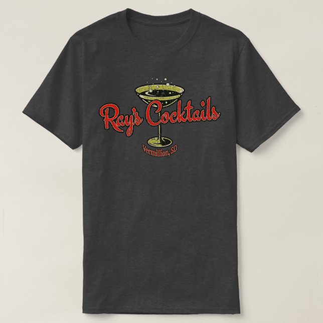 Dive Bar Rays Cocktails Vermillion 1968 T-Shirt (Design vorne)