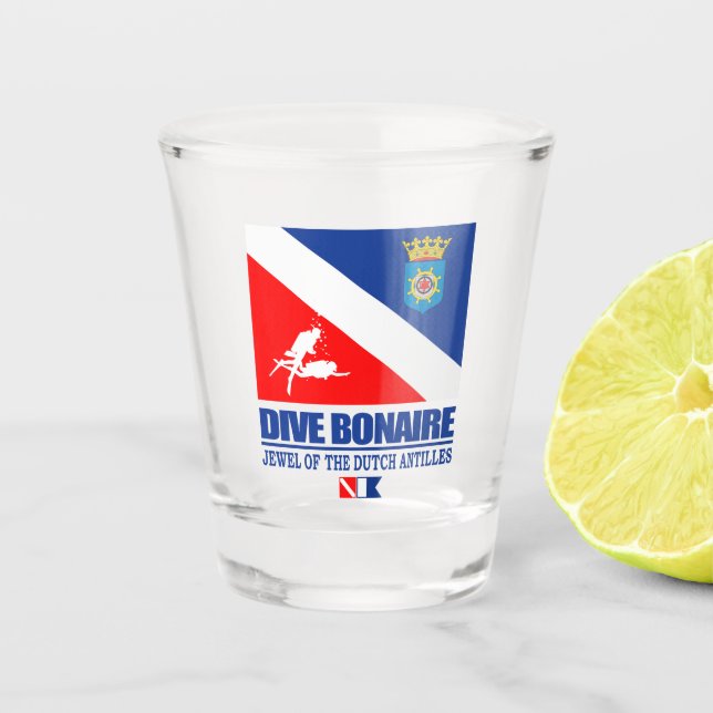 Dive Bonaire Schnapsglas (Vorderseite)