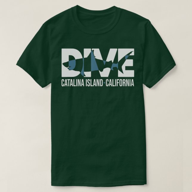 DIVE Catalina Island California SCUBA Diver DIVING T-Shirt (Design vorne)