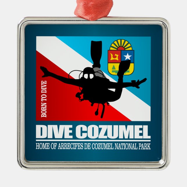 Dive Cozumel DF2 Ornament Aus Metall (Vorne)
