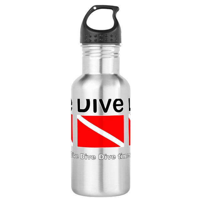 DIVE DIVE DIVE Edelstahlwasserflasche Edelstahlflasche (Vorderseite)