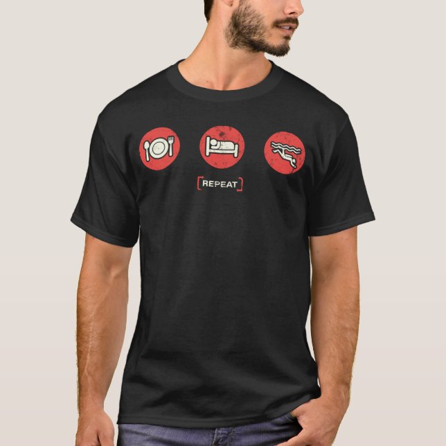 Dive Diving  Diver T-Shirt (Vorderseite)