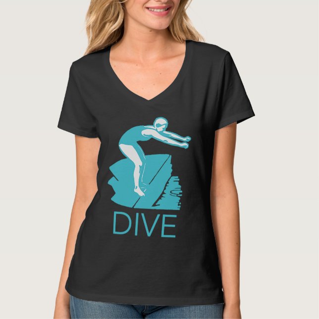 DIVE Encourage Inspire Motivate Boost Support Retr T-Shirt (Vorderseite)