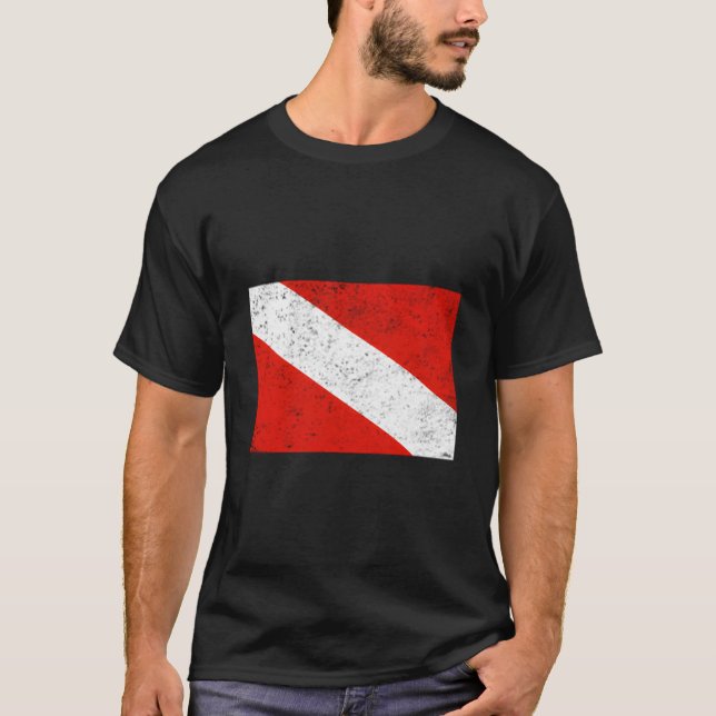 Dive Flag Scuba Diving T-Shirt (Vorderseite)