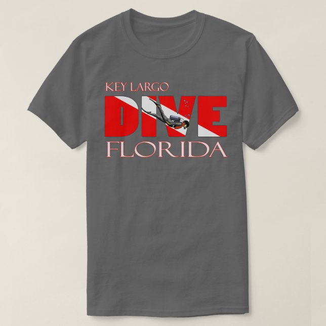 DIVE Key Largo Florida SCUBA Diving Snorkeling  T-Shirt (Design vorne)