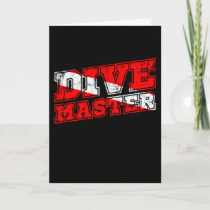 Dive Master Dive Instructor Diver Down Flag Scuba Karte
