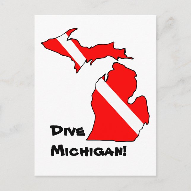 Dive Michigan Postcard Postkarte (Vorderseite)