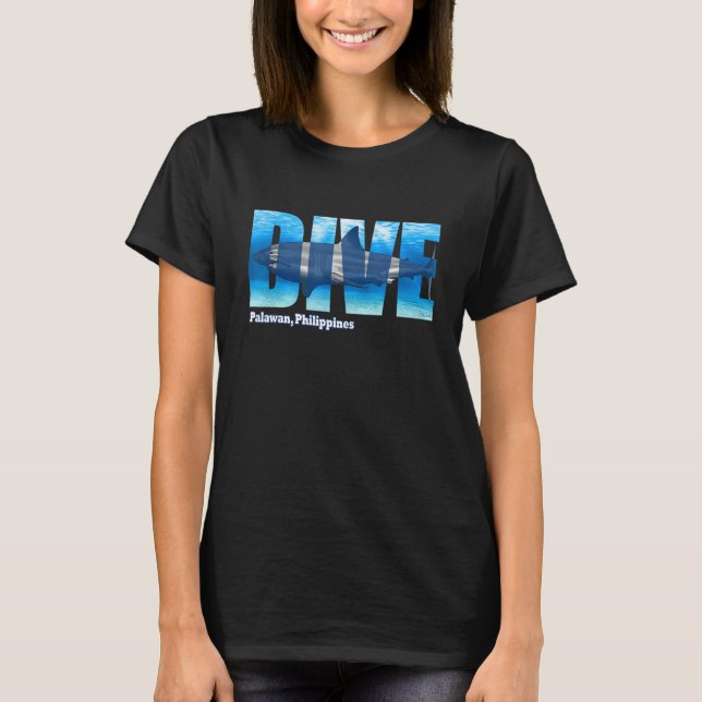 DIVE Palawan SCUBA Diving Snorkeling T-Shirt (Vorderseite)