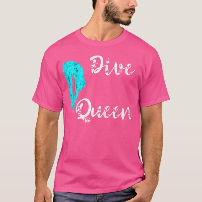 Dive Queen Springboard Diver Platform Diver Board T-Shirt (Vorderseite)