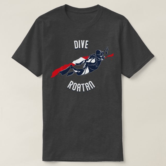 Dive Roatan Caribbean Island Scuba Diving Roatan V T-Shirt (Design vorne)