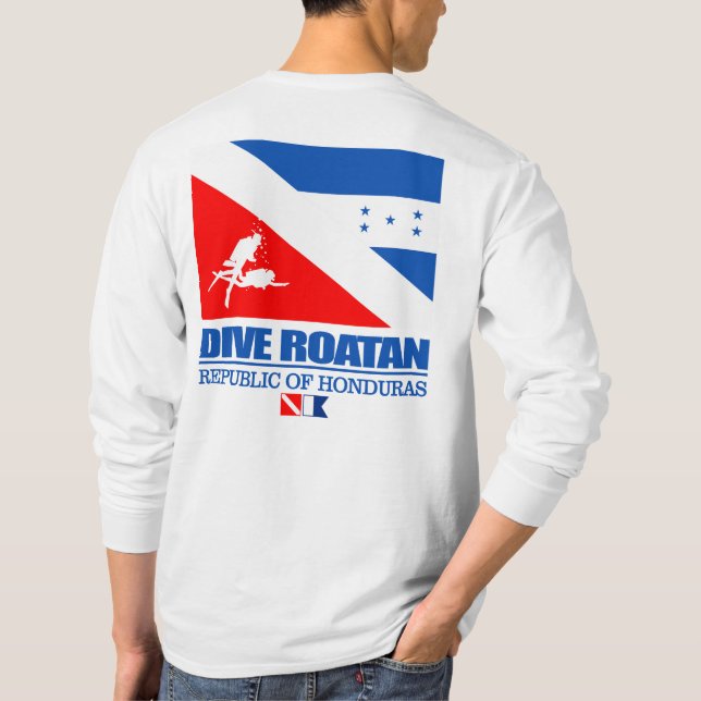 Dive Roatan (sq) T-Shirt (Rückseite)
