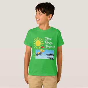 Dive Sleep Repetierdesign - Kids' Basic T - Shirt