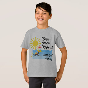 Dive Sleep Repetierdesign - Kids' Basic T - Shirt