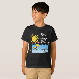 Dive Sleep Repetierdesign - Kids' Basic T - Shirt