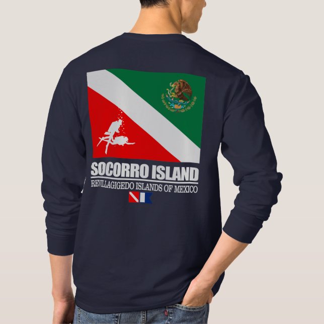 Dive Socorro Island (sq) T-Shirt (Rückseite)
