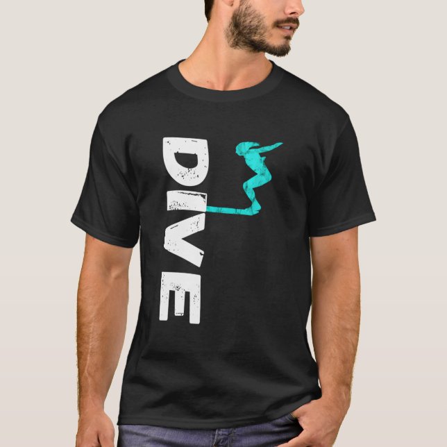 Dive Springboard Diving Board Plattform Tauchen T-Shirt (Vorderseite)