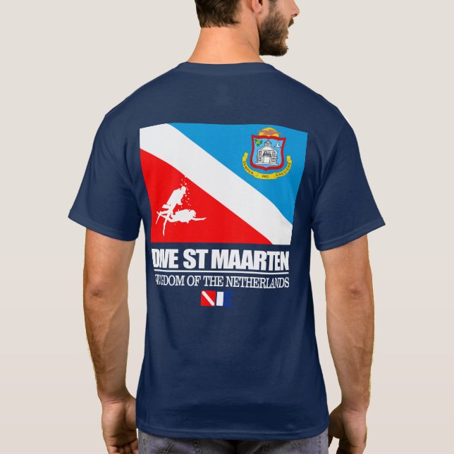 Dive St Maarten (sq) T-Shirt (Rückseite)