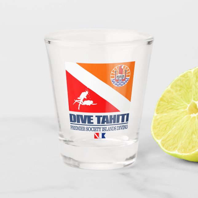 Dive Tahiti (sq) Schnapsglas (Vorderseite)