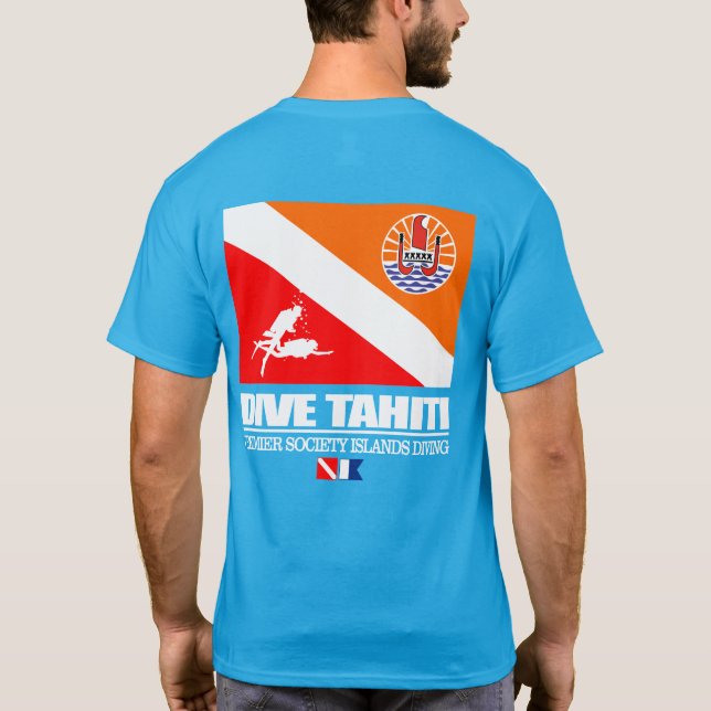 Dive Tahiti (sq) T-Shirt (Rückseite)