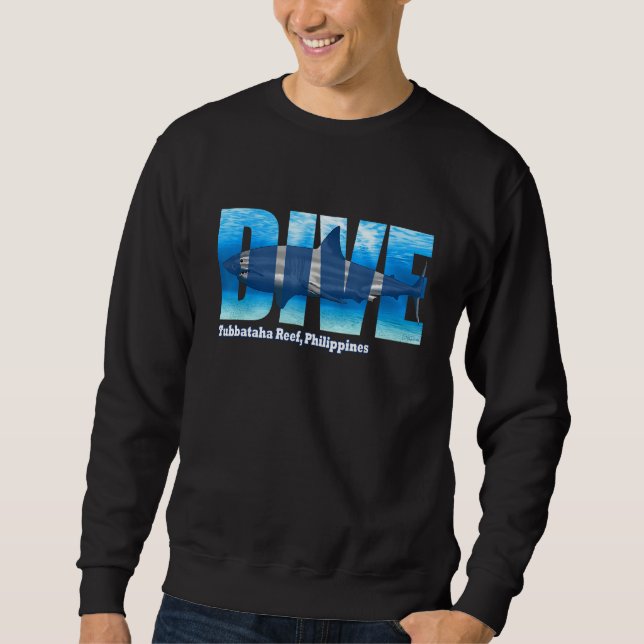 DIVE Tubbataha Reef SCUBA Diving Snorkeling Sweatshirt (Vorderseite)